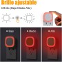YUNLEX Lámpara de Noche Enchufable 2 Unidades, Luz Tenue Roja Nocturna, Encendido Automático al Anochecer y Apagado al Amanecer,