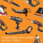 Paquete de 2 baterías de repuesto de 5.0 Ah para batería Worx de 20 V WA3553 de iones de litio para batería Worx de 20 V WA3551
