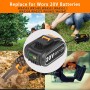 Paquete de 2 baterías de repuesto de 5.0 Ah para batería Worx de 20 V WA3553 de iones de litio para batería Worx de 20 V WA3551