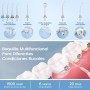 Irrigador Bucal Portatil, Vimmk Irrigador Dental Inalámbrico Profesional 8 Boquillas 5 Modos, IPX7 Impermeable 300ML USB-C
