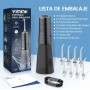 Irrigador Bucal Portatil, Vimmk Irrigador Dental Inalámbrico Profesional 8 Boquillas 5 Modos, IPX7 Impermeable 300ML USB-C