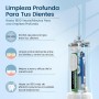 Irrigador Bucal Portatil, Vimmk Irrigador Dental Inalámbrico Profesional 8 Boquillas 5 Modos, IPX7 Impermeable 300ML USB-C