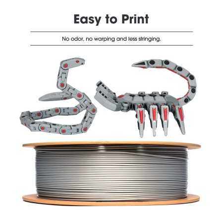 eSUN PLA Filamento 1.75mm, PLA Basic 3D Impresora Filamento Precisión Dimensional +/- 0.05mm, Carrete de 1KG (2.2 LBS) PLA