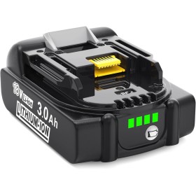 MoeuGreenBattX Batería para Makita Bateria 18V: 3Ah Li-Ion Batería Compatible BL1850B BL1860B BL1830B 194205-3 LXT400