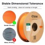 eSUN PLA Filamento 1.75mm, PLA Basic 3D Impresora Filamento Precisión Dimensional +/- 0.05mm, Carrete de 1KG (2.2 LBS) PLA