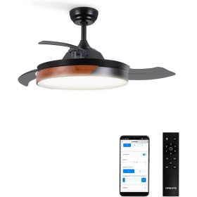 CREATE / WIND CLEAR M/Ceiling fan with dark wood black light with remote control and Wi-Fi/40W, Ø108 cm, timer, 6 speeds,