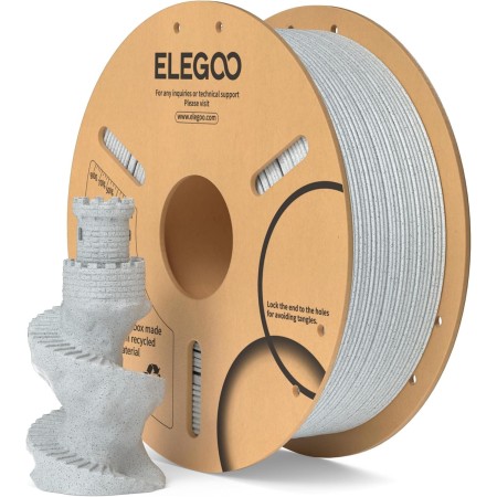 ELEGOO Filamento PLA 1.75 1KG Blanco, Filamento para Impresora 3D, Precisión Dimensional +/- 0.02mm, Carrete Filamento 3D,para