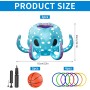 HIQE-FL Canasta de Baloncesto para Piscina,Juguetes de Flotador Piscina Niños,Conjuntos de Juegos de Agua,Juegos Piscina