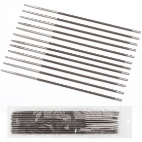 Paquete de 12 limas para motosierra, lima redonda de 4 mm, limas para motosierra de aleación, lima de cadena para cadenas de