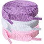 UpUGo 3 Pares de Cordones, Cordones Planos de 8 mm de Ancho Para Zapatillas Deportivas, Correr, Adultos