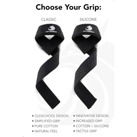 Fitgriff® Straps Gym - Correas Levantamiento de Pesas para Lifting, Gimnasio - Accesorios Fitness Mujer y Hombre