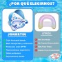 JONRRYIN Flotadores Piscina Adultos, Inflable Flotador con Sombrilla, Flotador Anillo Hinchable con Portavasos, Flotante Barco