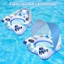 JONRRYIN Flotadores Piscina Adultos, Inflable Flotador con Sombrilla, Flotador Anillo Hinchable con Portavasos, Flotante Barco