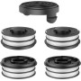 CHIHOLEN 4 Bobinas de Hilo para Cortabordes Compatibles con Einhell 3405685, para Einhell GC-ET 4530 Aldi Gardenline GLR