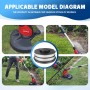 CHIHOLEN 4 Bobinas de Hilo para Cortabordes Compatibles con Einhell 3405685, para Einhell GC-ET 4530 Aldi Gardenline GLR