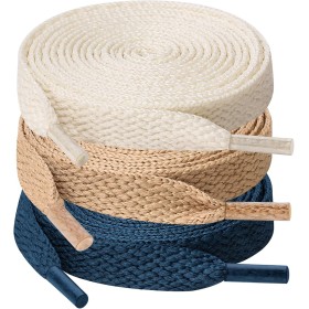 UpUGo 3 Pares de Cordones, Cordones Planos de 8 mm de Ancho Para Zapatillas Deportivas, Correr, Adultos