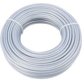 COEWUR 1 Rollo Hilo para Cortabordes 3mm x 45m Hilo Desbrozadora Redondo Cable de Acero para Desbrozadora Céspedes Arbustos