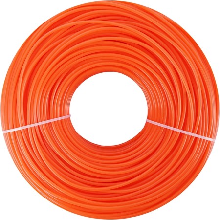 COEWUR 1 Rollo Hilo para Cortabordes 3mm x 45m Hilo Desbrozadora Redondo Cable de Acero para Desbrozadora Céspedes Arbustos