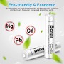 Bonai - Cargador de Pilas Recargables rápido (AA/AAA, 4 Ranuras LCD,, con 4 Pilas Recargables AA 2800 mAh, Ni-MH y 4 Pilas