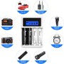 Bonai - Cargador de Pilas Recargables rápido (AA/AAA, 4 Ranuras LCD,, con 4 Pilas Recargables AA 2800 mAh, Ni-MH y 4 Pilas