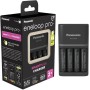 eneloop Pro SmartPlus Cargador, para 1-4 Pilas Recargables AA/AAA, 2h de Tiempo de Carga, 10 Funciones de Seguridad, 4 Pilas