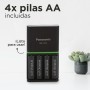eneloop Pro SmartPlus Cargador, para 1-4 Pilas Recargables AA/AAA, 2h de Tiempo de Carga, 10 Funciones de Seguridad, 4 Pilas