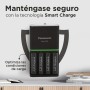 eneloop Pro SmartPlus Cargador, para 1-4 Pilas Recargables AA/AAA, 2h de Tiempo de Carga, 10 Funciones de Seguridad, 4 Pilas