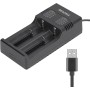REACELL Cargador 18650, Inteligente Rápido Cargador para 3.7V Li-Ion Recargable Pilas 18650 18490 18350 17670 17500 16340 14500