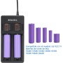 REACELL Cargador 18650, Inteligente Rápido Cargador para 3.7V Li-Ion Recargable Pilas 18650 18490 18350 17670 17500 16340 14500