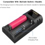 FUGASUN Cargador de Batería USB Inteligente, Cargador de Pilas 21750 21700 18650 20700 22700 26650 26700 16340 (RCR123) 17650