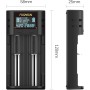 FUGASUN Cargador de Batería USB Inteligente, Cargador de Pilas 21750 21700 18650 20700 22700 26650 26700 16340 (RCR123) 17650