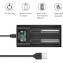 FUGASUN Cargador de Batería USB Inteligente, Cargador de Pilas 21750 21700 18650 20700 22700 26650 26700 16340 (RCR123) 17650
