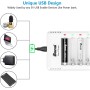 BONAI Cargador de Pilas Recargables con 8 Piezas de 1100mAh AAA Ni-MH Pilas Recargables, 8 Ranuras Independientes con Luces