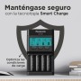 eneloop Pro Cargador Pro, para 1-4 Pilas Recargables AA/AAA, 2h de Tiempo de Carga, 10 Funciones de Seguridad
