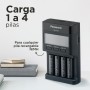 eneloop Pro Cargador Pro, para 1-4 Pilas Recargables AA/AAA, 2h de Tiempo de Carga, 10 Funciones de Seguridad