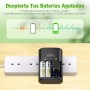 EBL 4 Ranuras Cargador de Pilas AA AAA 9V, Rápido Cargador Plug, Multifuncional Cargador de Baterías para AA AAA 9V Pilas