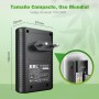 EBL 4 Ranuras Cargador de Pilas AA AAA 9V, Rápido Cargador Plug, Multifuncional Cargador de Baterías para AA AAA 9V Pilas