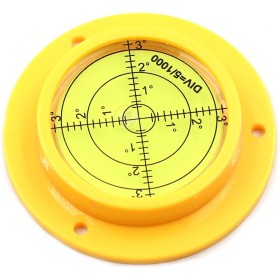 Chiloskit Nivel de burbuja circular circular de alta precisión de 90 mm con agujeros de montaje Rv Camper