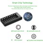 POWEROWL Cargador de Pilas AA, AAA con 8 Unidades de AA 2800mAh Ni-MH Pilas Recargables con Luces LED(Carga rápida USB, Ranura