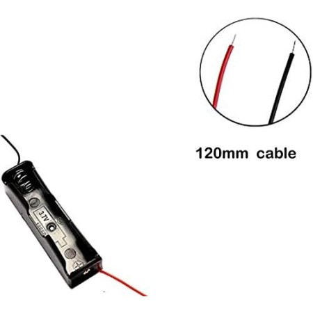 GTIWUNG 10 Piezas 3.7V 18650 Caja de Soporte de Batería, Ranura única + 15 Piezas Placa de Carga del módulo del Cargador de