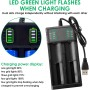 USB Cargador Batería 18650, 2 Cargador Pilas Rápido Baterías de Litio para 3.7V Li-Ion 18490 18350 17670 17500 16340 14500 20700