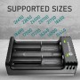 everActive Cargador para 2 baterías de Iones de Litio 18650 Profesional Rápido Micro USB Modelo LC-200, Negro