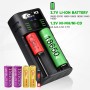 IMREN 18650 Cargador de Batería, Universal de 4 Ranuras de Carga rápida para 3.7V 18650 14500 14650 17500 18350 18650 18700