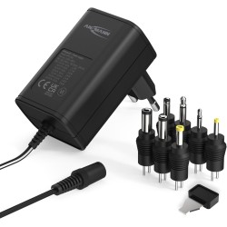 ANSMANN Cargador universal APS 300 para aparatos electrónicos - Con potencia eléctrica de 3.6 W - 7 conectores de recambio -