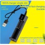 2 Pack | USB Cargador para 18650 Baterías | Cargador de Una Ranura para Baterías 3,7V 26650/18650/17670/14500/10440/16340