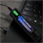 2 Pack | USB Cargador para 18650 Baterías | Cargador de Una Ranura para Baterías 3,7V 26650/18650/17670/14500/10440/16340
