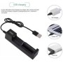 2 Pack | USB Cargador para 18650 Baterías | Cargador de Una Ranura para Baterías 3,7V 26650/18650/17670/14500/10440/16340