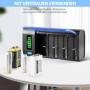 ENEGON Cargador de Pilas Universal con Pantalla LCD – Cargador de Pilas Recargables AA AAA C D 9V NiMH/NiCD Cargador Pilas –