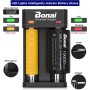 Cargador 18650, BONAI 18650 Litio Cargador Inteligente de Pilas, Cargador Pilas AA AAA C y D, para Pilas Recargables 18650 18500