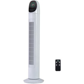 Max Star - Silent Tower Fan 86 cm with LED Display, Digital Timer and Remote Control | Oscillating, 3 Speeds, Low Consumption -